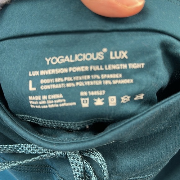 Yogalicious Lux Inversion Power High Rise Full-Length Leggings - Size L - Picture 3 of 4